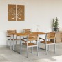 Conjunto de Comedor de Jardín de 5 Piezas de Acacia Sólida y Metal de , Conjuntos de jardín - Ref: Foro24-3284343, Precio: 48...