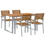 Conjunto de Comedor de Jardín de 5 Piezas de Acacia Sólida y Metal de , Conjuntos de jardín - Ref: Foro24-3284343, Precio: 48...