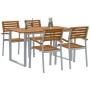 Conjunto de Comedor de Jardín de 5 Piezas de Acacia Sólida y Metal de , Conjuntos de jardín - Ref: Foro24-3284343, Precio: 48...