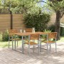 Conjunto de Comedor de Jardín de 5 Piezas de Acacia Sólida y Metal de , Conjuntos de jardín - Ref: Foro24-3284343, Precio: 48...