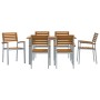 Conjunto de Comedor de Jardín de 7 Piezas de madera maciza de Acacia y Metal de , Conjuntos de jardín - Ref: Foro24-3284344, ...