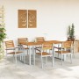Juego de Comedor de Jardín de 7 Piezas de Madera Maciza de Acacia y Metal | Foro24.es | Tu tienda online para hogar, jardín y más Foro24.es