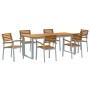 Conjunto de Comedor de Jardín de 7 Piezas de Madera Sólida de Acacia y Metal de , Conjuntos de jardín - Ref: Foro24-3284349, ...
