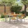 Conjunto de Comedor de Jardín de 5 Piezas de Madera Maciza de Acacia y Metal | Foro24.es | Tu tienda online para hogar, jardín y más Foro24.es