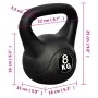 Pesa rusa kettlebell 8 kg de vidaXL, Peso libre - Ref: Foro24-90389, Precio: 34,29 €, Descuento: %