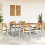 Conjunto de Comedor de Jardín de 7 Piezas de Madera Sólida de Acacia y Metal de , Conjuntos de jardín - Ref: Foro24-3284364, ...