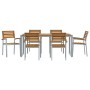 Conjunto de Comedor de Jardín de 7 Piezas de Madera Sólida de Acacia y Metal de , Conjuntos de jardín - Ref: Foro24-3284364, ...