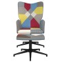 Silla de relax con taburete tela patchwork en Sillones | Comprar online en Foru.es