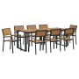 Juego de Comedor de 5 Piezas de Madera Sólida de Acacia y Metal de , Mesas de jardín - Ref: Foro24-3284390, Precio: 901,24 €,...