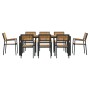 Juego de Comedor de 5 Piezas de Madera Sólida de Acacia y Metal de , Mesas de jardín - Ref: Foro24-3284390, Precio: 901,24 €,...