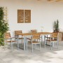 Sillas apilables para jardín 6 pcs de madera sólida de acacia y metal | Foro24.es | Tu tienda online para hogar, jardín y más Foro24.es