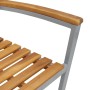 Sillas apilables para jardín 6 pcs de madera sólida de acacia y metal | Foro24.es | Tu tienda online para hogar, jardín y más Foro24.es