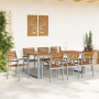 Sillas de jardín apilables 8 pcs de madera sólida de acacia y metal de , Sillas de jardín - Ref: Foro24-3284392, Precio: 614,...