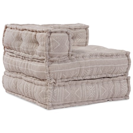 Sofá modular tipo puff 2 plazas convertible tela marrón claro | Foro24.es | Tu tienda online para hogar, jardín y más Foro24.es