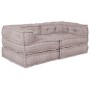 Sofá modular tipo puff 2 plazas convertible tela marrón claro | Foro24.es | Tu tienda online para hogar, jardín y más Foro24.es