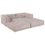 Sofá modular tipo puff 2 plazas convertible tela marrón claro | Foro24.es | Tu tienda online para hogar, jardín y más Foro24.es