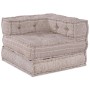 Sofá modular tipo puff 2 plazas convertible tela marrón claro | Foro24.es | Tu tienda online para hogar, jardín y más Foro24.es