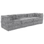 Sofá modular tipo puff 3 plazas convertible tela gris claro | Foro24.es | Tu tienda online para hogar, jardín y más Foro24.es