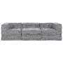 Sofá modular tipo puff 3 plazas convertible tela gris claro | Foro24.es | Tu tienda online para hogar, jardín y más Foro24.es