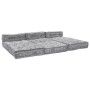Sofá modular tipo puff 4 plazas convertible tela gris claro | Foro24.es | Tu tienda online para hogar, jardín y más Foro24.es