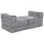 Sofá modular tipo puff 4 plazas convertible tela gris claro | Foro24.es | Tu tienda online para hogar, jardín y más Foro24.es