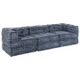 Sofá modular tipo puff 3 plazas convertible tela índigo | Foro24.es | Tu tienda online para hogar, jardín y más Foro24.es