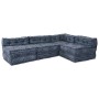 Sofá modular tipo puff 4 plazas convertible tela índigo de , Cojines para sillas y sofás - Ref: Foro24-3315113, Precio: 527,6...