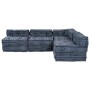 Sofá modular tipo puff 4 plazas convertible tela índigo de , Cojines para sillas y sofás - Ref: Foro24-3315113, Precio: 527,6...