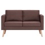 Conjunto de sofás 2 piezas tela marrón en Sofás | Comprar online en Foru.es