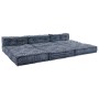 Sofá modular tipo puff 4 plazas convertible tela índigo de , Cojines para sillas y sofás - Ref: Foro24-3315114, Precio: 496,7...