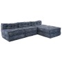 Sofá modular tipo puff 4 plazas convertible tela índigo de , Cojines para sillas y sofás - Ref: Foro24-3315114, Precio: 496,7...