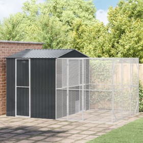 Aviario con extensión acero gris antracita 310x421x247 cm de , Pies y jaulas para pájaros - Ref: Foro24-3325165, Precio: 1,00...