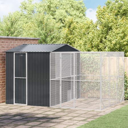 Aviario con extensión acero gris antracita 310x421x247 cm de , Pies y jaulas para pájaros - Ref: Foro24-3325165, Precio: 1,00...