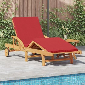 Comprar Tumbona con Cojín y Mesa en Madera Sólida