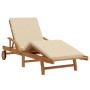 Tumbonas 2 pcs con cojines y mesa Beige Madera maciza de Acacia de , Tumbonas - Ref: Foro24-3325184, Precio: 516,21 €, Descue...