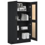 Gabinetes de librería 2 pcs Negro Roble 165x30,5x150 cm Madera de , Librerías y estanterías - Ref: Foro24-3329275, Precio: 11...