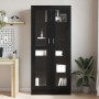 Estanterías 2 uds madera ingeniería roble negro 82,5x30,5x185cm de , Librerías y estanterías - Ref: Foro24-3329277, Precio: 1...
