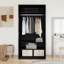 Armario Negro Roble 100x50x200 cm de Madera de , Armarios roperos - Ref: Foro24-3329297, Precio: 176,20 €, Descuento: %