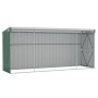 Cobertizo jardín pared acero galvanizado verde 118x382x178 cm de vidaXL, Cobertizos - Ref: Foro24-316229, Precio: 263,13 €, D...