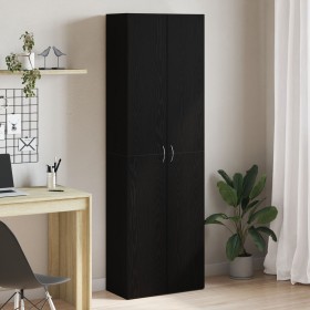 Gabinete de oficina Negro Roble 60x32x190 cm Madera de , Armarios archivadores - Ref: Foro24-3329298, Precio: 134,56 €, Descu...