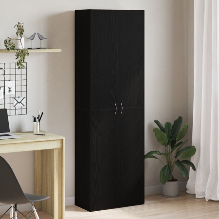 Gabinete de oficina Negro Roble 60x32x190 cm Madera de , Armarios archivadores - Ref: Foro24-3329298, Precio: 134,56 €, Descu...