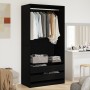 Armario Negro Roble 100x50x200 cm en Madera de , Armarios roperos - Ref: Foro24-3329299, Precio: 202,42 €, Descuento: %