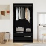 Armario Negro Roble 100x50x200 cm en Madera de , Armarios roperos - Ref: Foro24-3329299, Precio: 202,42 €, Descuento: %