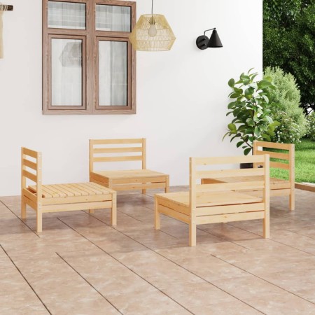 Juego de muebles de jardín 4 piezas madera de pino maciza de vidaXL, Conjuntos de jardín - Ref: Foro24-3082402, Precio: 171,1...