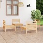 Juego de muebles de jardín 4 piezas madera de pino maciza de vidaXL, Conjuntos de jardín - Ref: Foro24-3082402, Precio: 171,1...