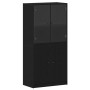 Aparador con puertas madera ingeniería roble negro 68x37x142 cm | Foro24.es | Tu tienda online para hogar, jardín y más Foro24.es