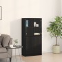 Aparador con puertas madera ingeniería roble negro 68x37x142 cm | Foro24.es | Tu tienda online para hogar, jardín y más Foro24.es