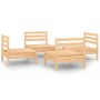 Juego de muebles de jardín 4 piezas madera de pino maciza de vidaXL, Conjuntos de jardín - Ref: Foro24-3082402, Precio: 171,1...
