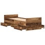Cama sin colchón madera de ingeniería envejecida 75x190 cm | Foro24.es | Tu tienda online para hogar, jardín y más Foro24.es