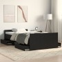 Cama sin colchón madera de ingeniería roble negro 100x200 cm | Foro24.es | Tu tienda online para hogar, jardín y más Foro24.es